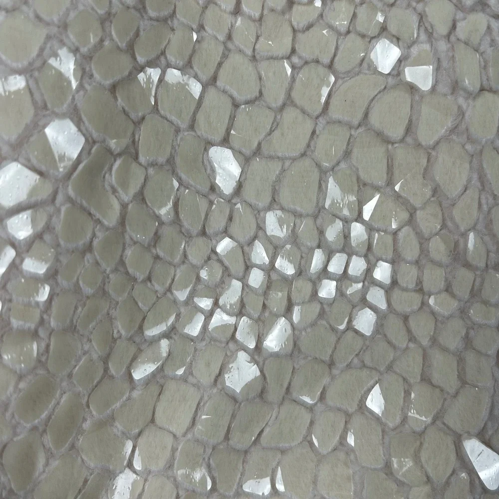 Tahari Baby Girls Shimmer Faux Fur Leather Vest Cream Crocodile  Size‎ 18M